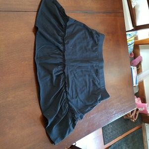 Ann Taylor Loft Black ruffled bottom skirt